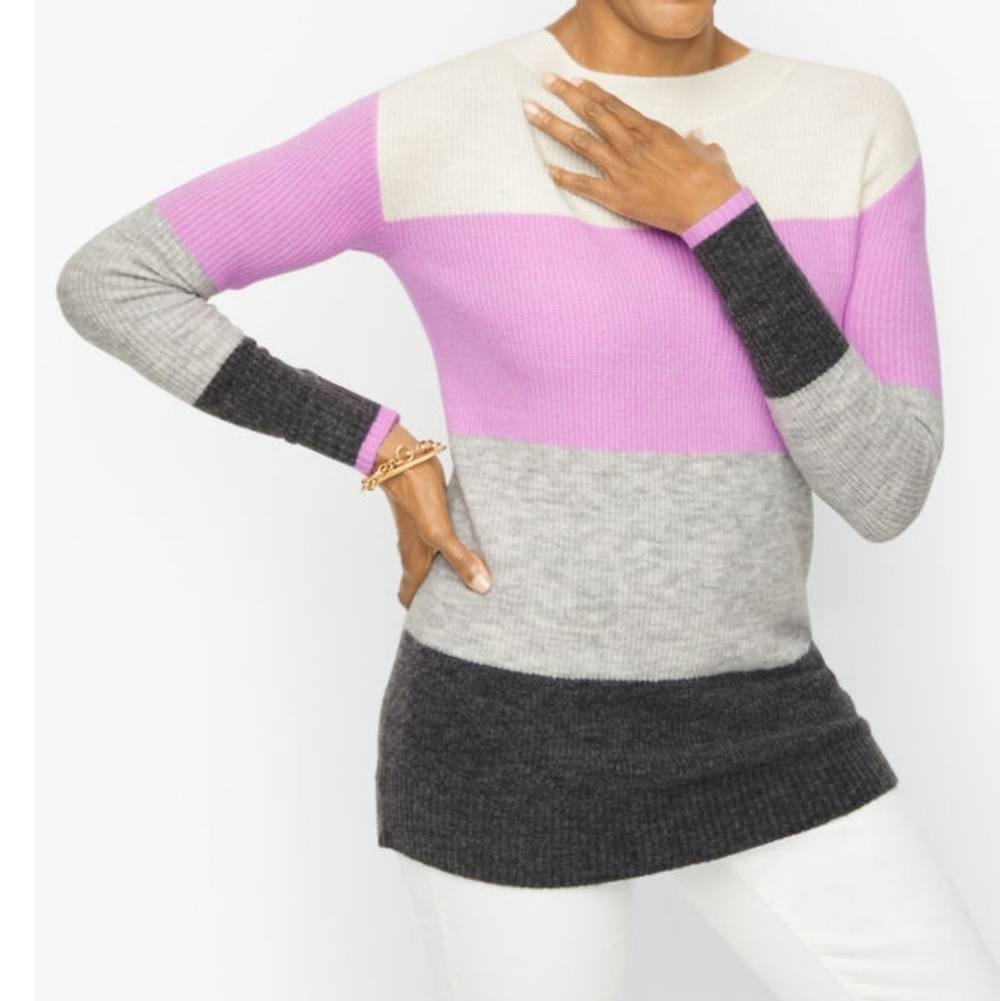 Talbots Women's Colorblock Sweater Size Large
